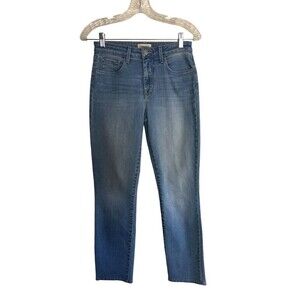 L'Agence Jeans Women's Size 25 Blue Cotton Blend Davis Beaumont Straight Leg